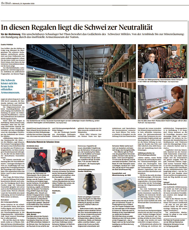 Link PDF zum Artikel in Der Bund